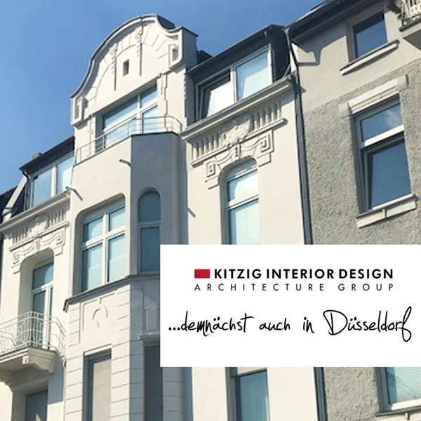 Kurz vor unserem 20-j&auml;hrigen Jubil&auml;um gibt es spannende Neuigkeiten: Kitzig Interior Design er&ouml;ffnet zum 1. Oktober ein neues B&uuml;ro am Standort D&uuml;sseldorf!